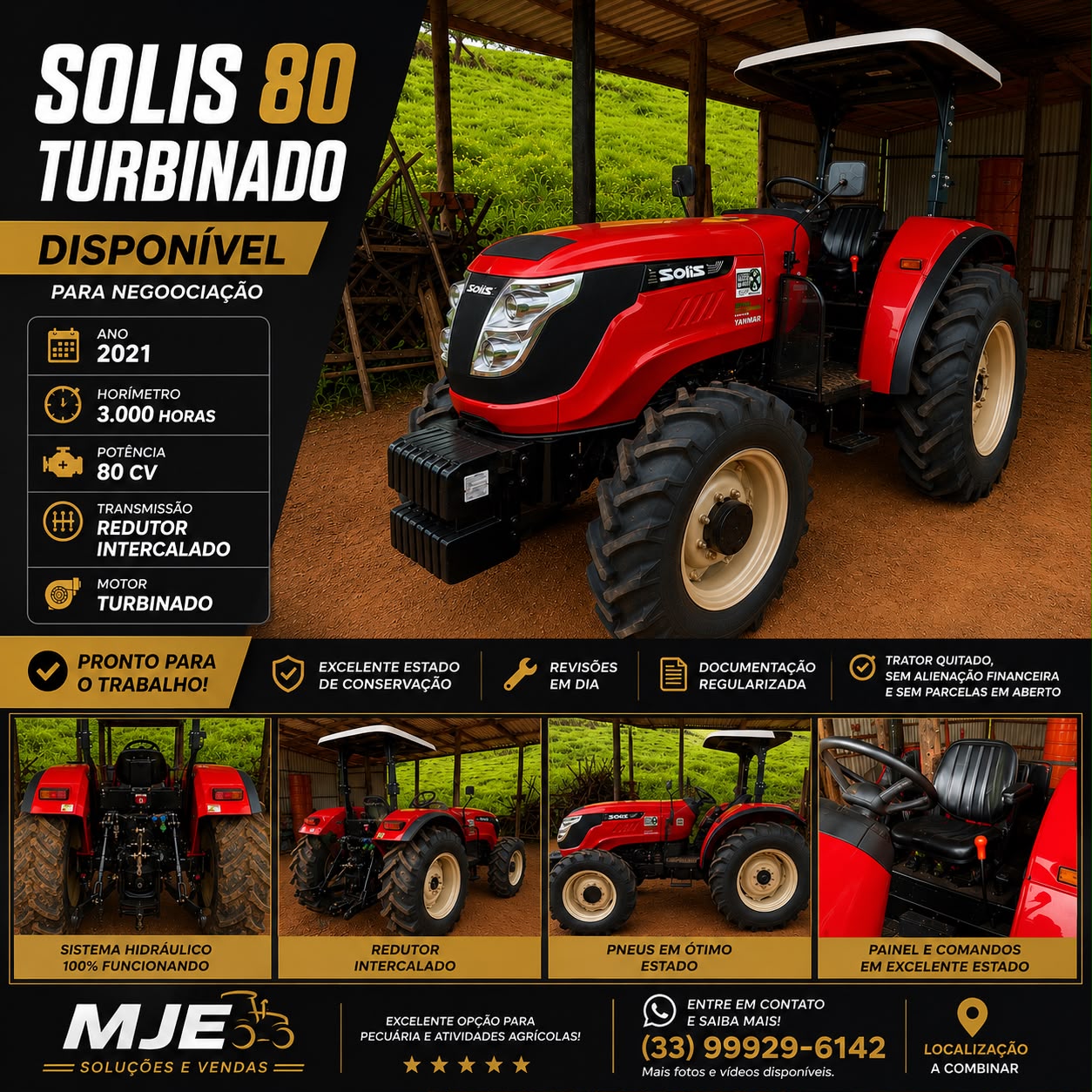 TRATOR YANMAR SOLIS 80 TURBO