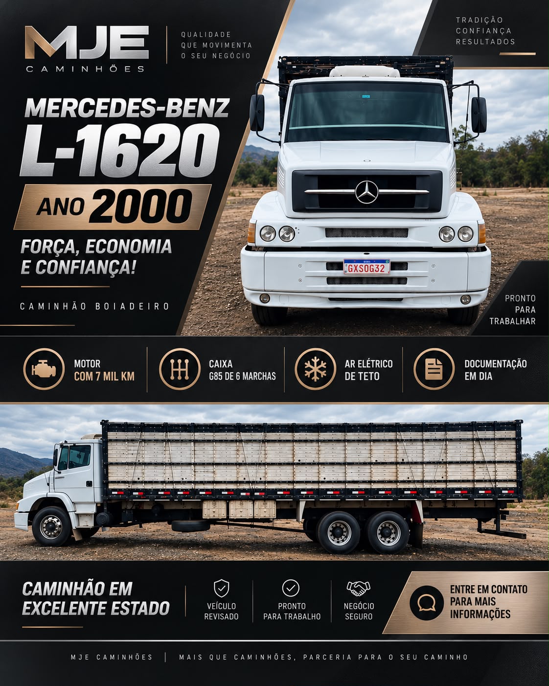 CAMINHÃO BOIADEIRO 1620 | 2000